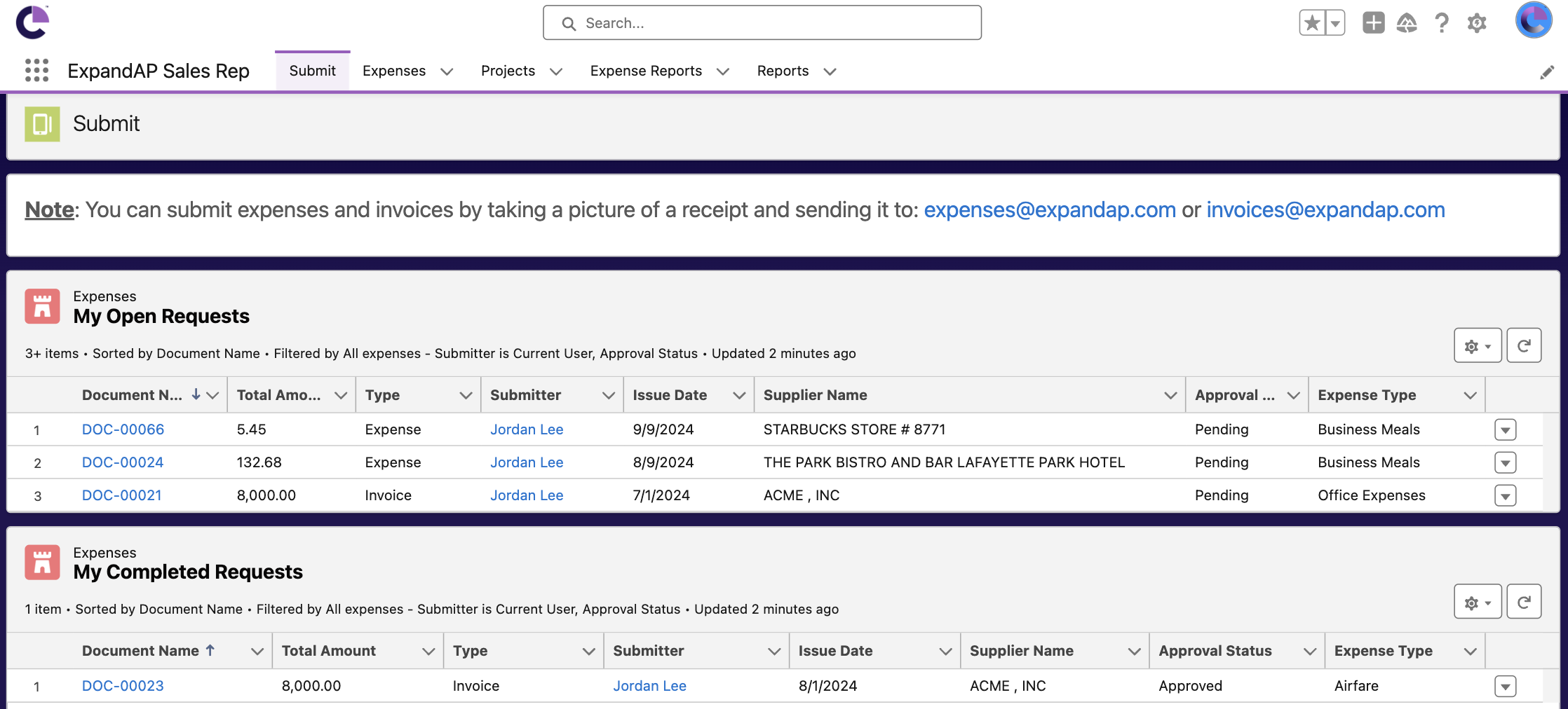 Submit expenses on the go with the ExpandAP app. Our AI takes it from there, creating records in Salesforce and triggering approvals on your behalf. Say goodbye to manual reporting.